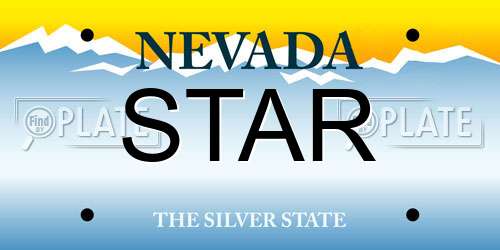 STAR Nevada License Plate