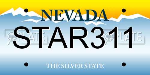 STAR311 Nevada License Plate