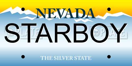STARBOY Nevada License Plate