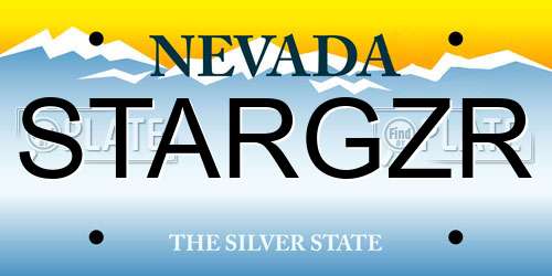 STARGZR Nevada License Plate
