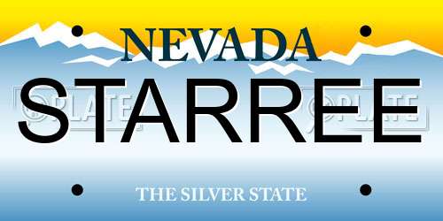STARREE Nevada License Plate