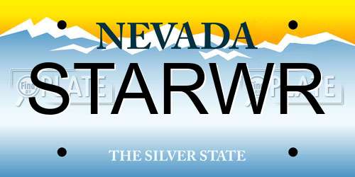 STARWR Nevada License Plate