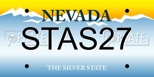 STAS27 Nevada License Plate