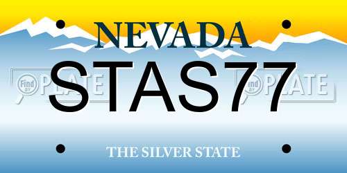 STAS77 Nevada License Plate