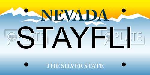 STAYFLI Nevada License Plate