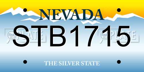 STB1715 Nevada License Plate