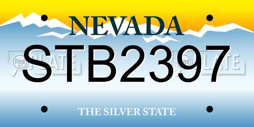 STB2397 Nevada License Plate