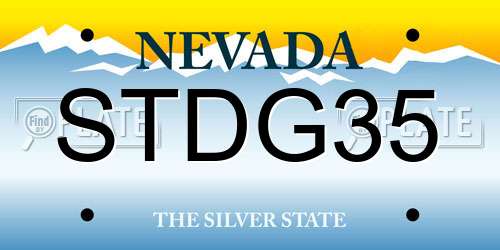 STDG35 Nevada License Plate