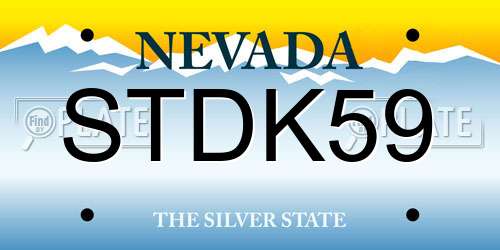 STDK59 Nevada License Plate