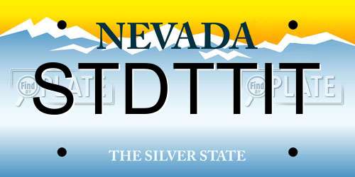 STDTTIT Nevada License Plate