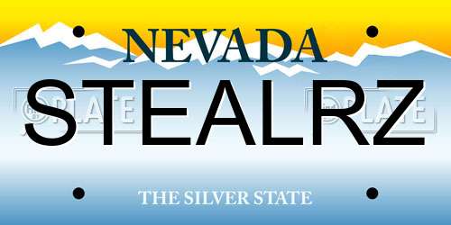 STEALRZ Nevada License Plate