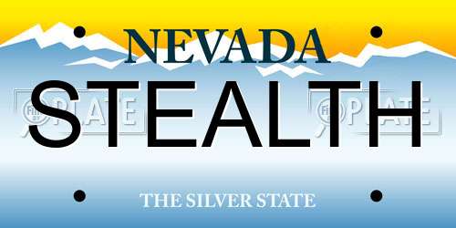 STEALTH Nevada License Plate