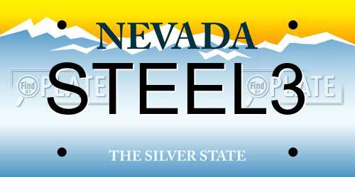 STEEL3 Nevada License Plate