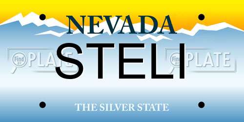 STELI Nevada License Plate