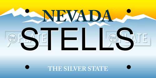STELLS Nevada License Plate