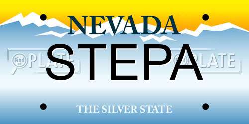 STEPA Nevada License Plate