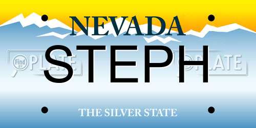 STEPH Nevada License Plate