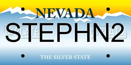STEPHN2 Nevada License Plate