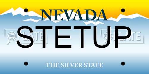 STETUP Nevada License Plate
