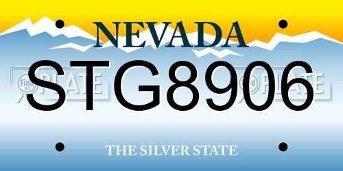 STG8906 Nevada License Plate