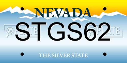 STGS62 Nevada License Plate