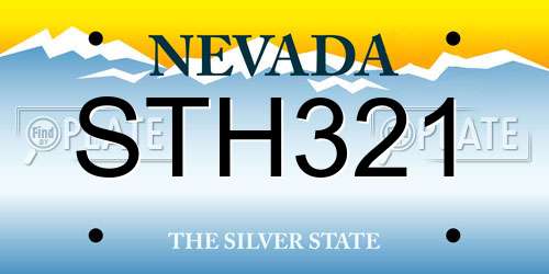 STH321 Nevada License Plate