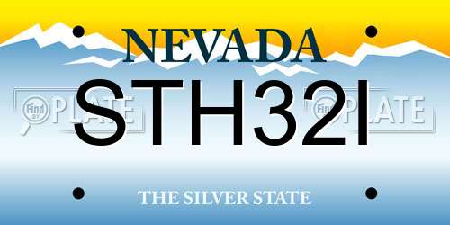 STH32I Nevada License Plate