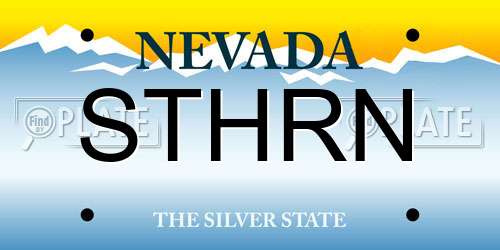 STHRN Nevada License Plate