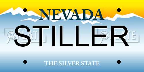 STILLER Nevada License Plate