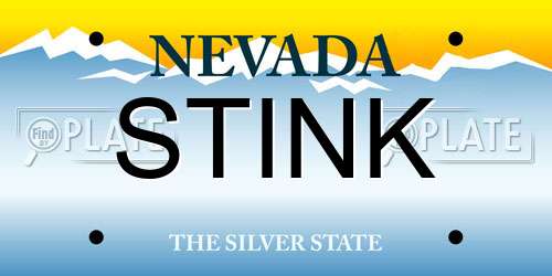 STINK Nevada License Plate