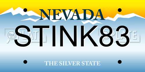 STINK83 Nevada License Plate