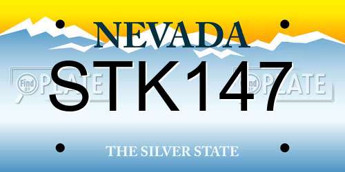 STK147 Nevada License Plate