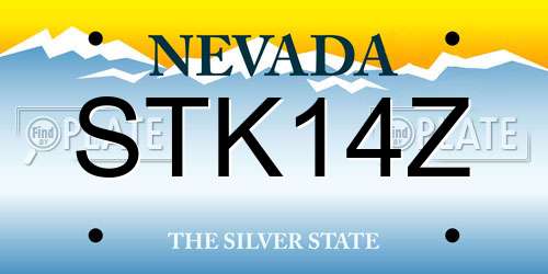 STK14Z Nevada License Plate