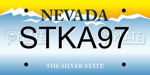 STKA97 Nevada License Plate