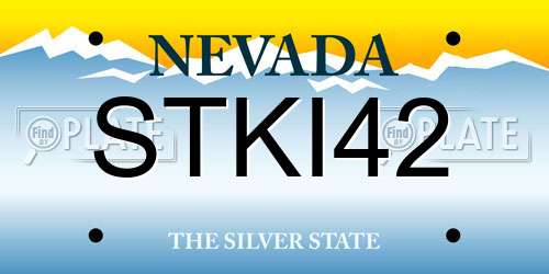 STKI42 Nevada License Plate