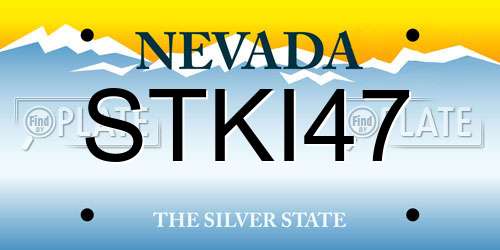 STKI47 Nevada License Plate