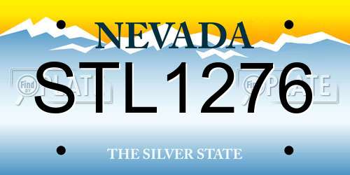 STL1276 Nevada License Plate