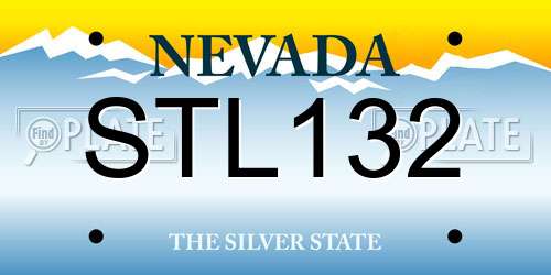 STL132 Nevada License Plate