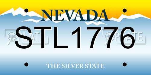 STL1776 Nevada License Plate