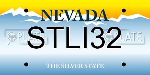 STLI32 Nevada License Plate
