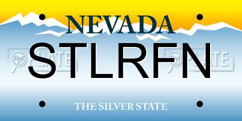STLRFN Nevada License Plate