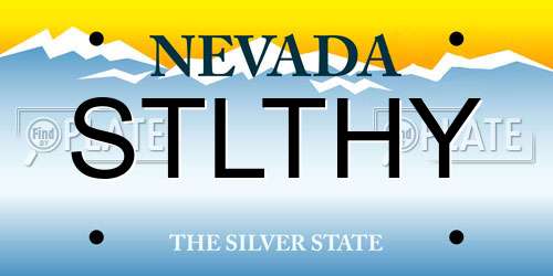 STLTHY Nevada License Plate