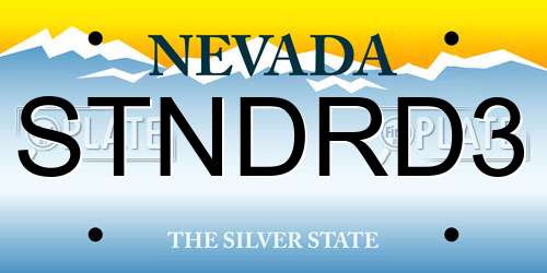 STNDRD3 Nevada License Plate