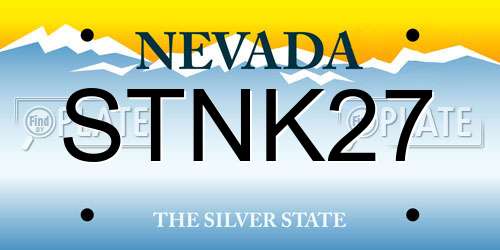 STNK27 Nevada License Plate