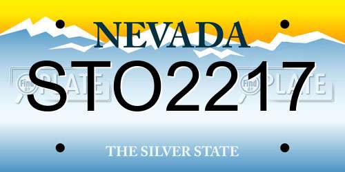 STO2217 Nevada License Plate