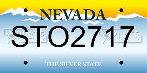 STO2717 Nevada License Plate