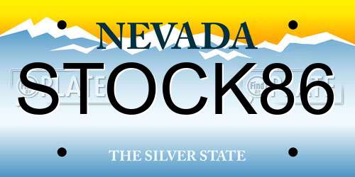 STOCK86 Nevada License Plate