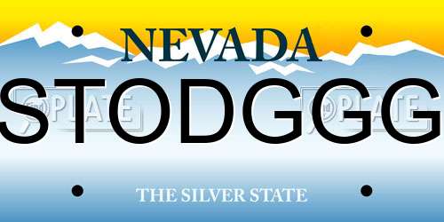 STODGGG Nevada License Plate