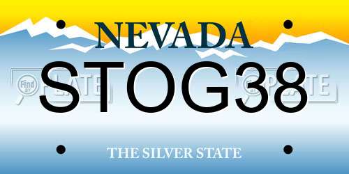 STOG38 Nevada License Plate