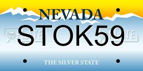 STOK59 Nevada License Plate